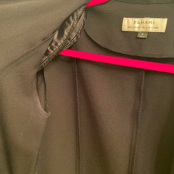 Tahari ASL Black Crepe Drape Jacket - Picture 4 of 4